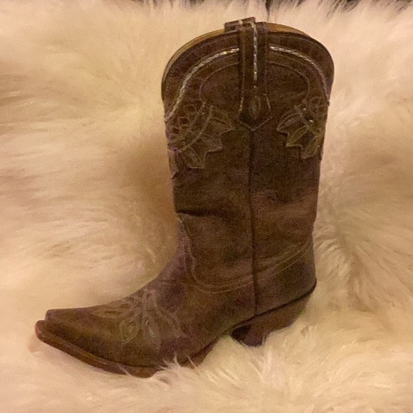 TONY LAMA Brown Western Cowboy Boots - Picture 1 of 8